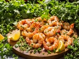 Herbes du jardin qui subliment mes crevettes comme au restaurant