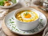 L’astuce pour un œuf cocotte bien coulant avec des coquillettes