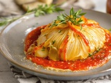 Papillote de pommes de terre, coulis de poivron glacé : le duo qui va vous surprendre