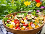 Salade grecque twistée avec les légumes du potager (et c’est bien meilleur)