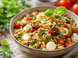 Taboulé à l’italienne : mozzarella, tomates séchées et une touche de génie