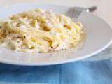 Spaghettis avec crème fraîche et Robiola, sans gluten