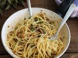 Spaghettis avec palourdes et asperges sans gluten