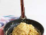 Spaghettis cacio e pepe sans gluten