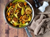 Boulettes de dinde aux carottes et légumes à l’orientale