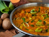 Curry de poireaux et patates douces