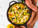 Curry express de crevettes aux légumes