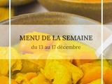 Menu de la semaine du 3 au 7 janvier