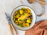 Tajine de poisson aux légumes citron confit et olives