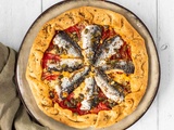 Tarte rustique aux sardines tomates et fromage frais