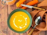 Velouté de carottes et lentilles corail au curry