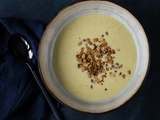 Velouté de pois cassés, poireaux et céleri