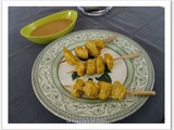 Brochettes de poulet sauce satay