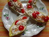 Barquettes d'endives au chèvre frais et saumon fumé