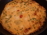Omelette aux tomates cerise et à la féta