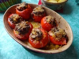 Tomates facies aux champignons et bacon