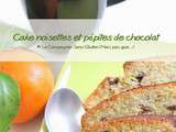 Cake noisettes et pépites de chocolat, sans gluten, sans lait