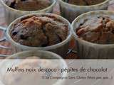 Muffins noix de coco - pépites de chocolat