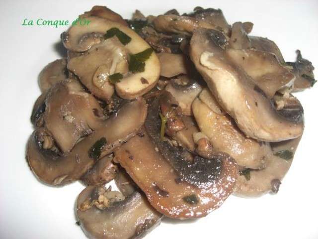 Recettes de Champignons Persil Ail Persillade Vin Blanc
