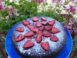 Gâteau au chocolat de Modica et fraises