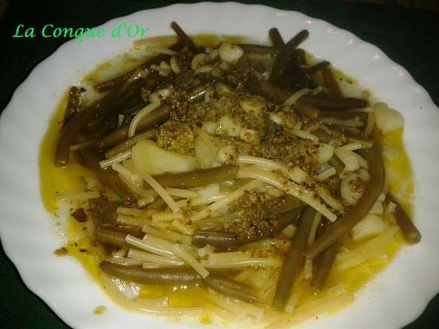 Recettes de Spaghetti Pesto Pommes de Terre Haricots Verts