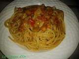 Spaghetti aux champignons et tomates