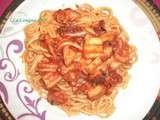 Spaghettis au calamar et sauce tomate- Recettes de Enzo