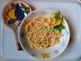 Spaghettis citron basilic