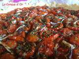Tarte aux tomates cerises et origan (pâte brisée à l'huile d'olive)