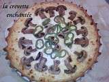 Pizza blanche croustillante aux poivrons et champignons de paris