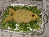 Salade sous forme de poisson