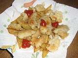 Merlu façon  fish and chips 