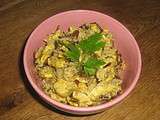 Salade de riz sauvage au poulet et curry