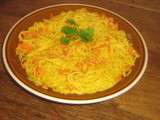 Spaghettis aux carottes et safran