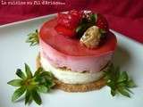 Layer cake speculoos-poire-fraise