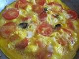 Omelette tomate/olives
