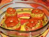 Tomates farcies au thon/oeufs/fines herbes