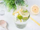 Detox water citron concombre et basilic (eau détox)