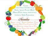 Fruits et légumes de saison en Novembre