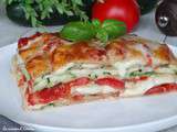 Lasagnes végétariennes aux courgettes, tomates et mozzarella