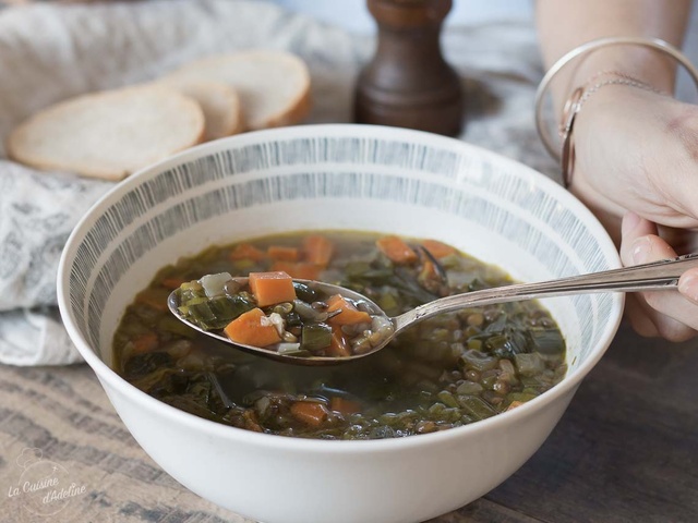 Recettes de Soupe de lentilles et Poireaux