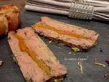 Foie gras aux abricots, cuit au micro ondes
