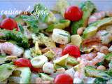 Salade de crevettes avocat pomélo