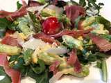 Salade de mesclun asperges jambon serrano