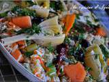 Salade tiède de riz aux légumes