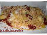 Spaghettis au thon artichauts et tomates à l'huile