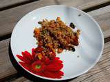 Salade de quinoa, lentilles corail, graines de courges réalisée lors du picnic zéro déchet