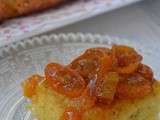 Gâteau aux kumquats confits {sans lactose et sans gluten}