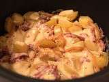 Gratin de pommes de terre à la raclette (au four à micro-ondes)