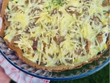 Tarte -base galettes de sarrasin- aux courgettes et deux tofus